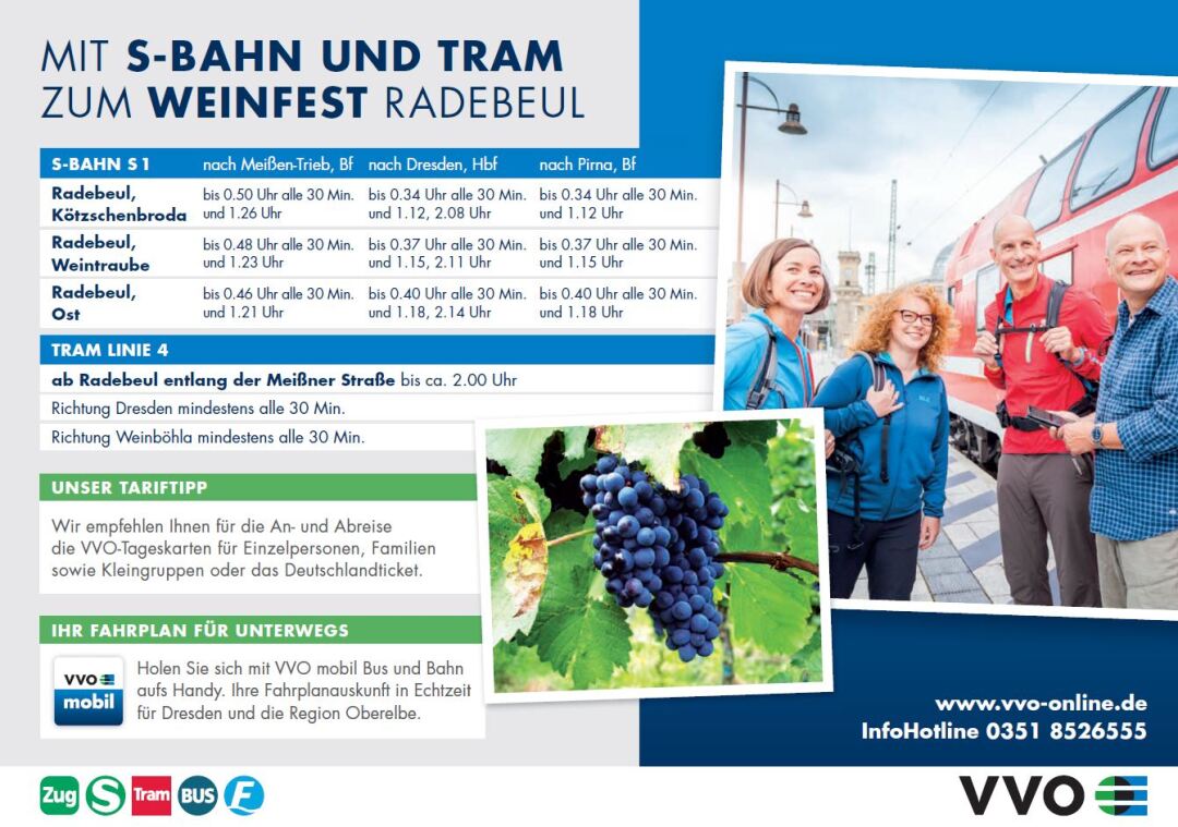 Anreise zum Herbst und Weinfest Radebeul